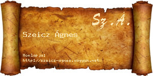 Szeicz Ágnes névjegykártya